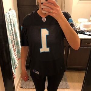 Cam Newton NFL jersey. Youth XL, adult medium